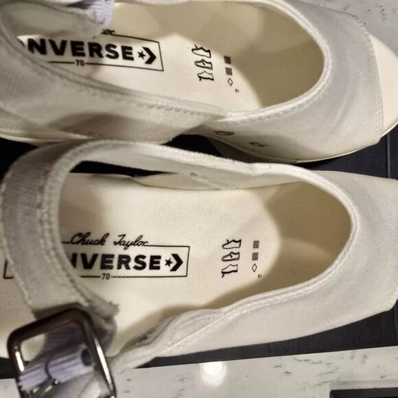 Chuck 70 De Luxe Heel Sandal Platform 2025 WHITE Women's Size 7 A13796C NEW - Picture 9 of 16